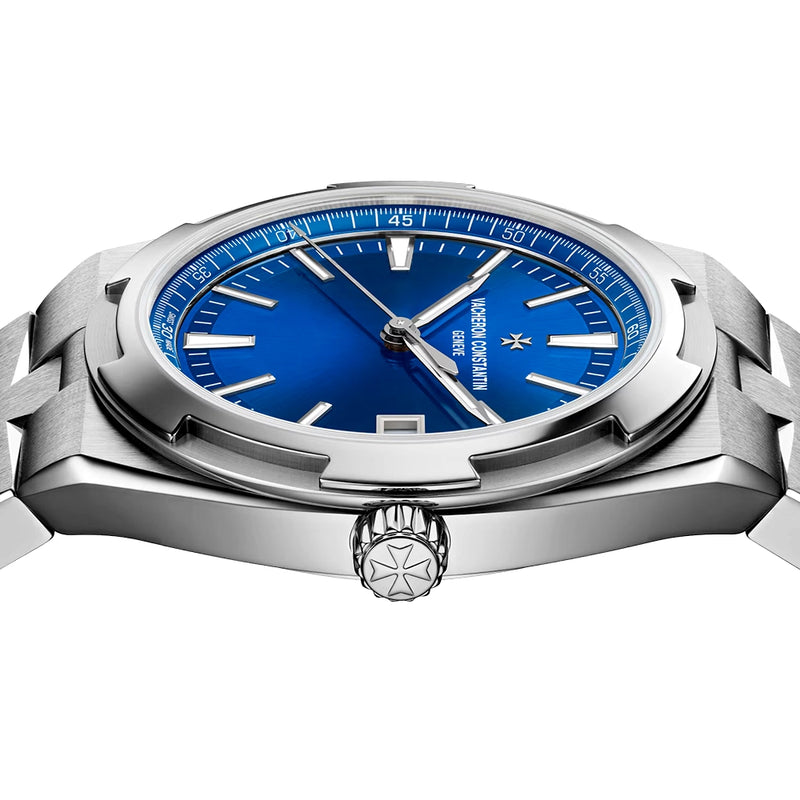 Overseas Self-Winding 41mm Steel Blue Dial Mens Bracelet Watch