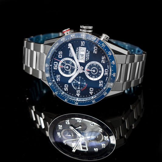 TAG Heuer Carrera Calibre 16 DD Automatic Chronograph Blue Dial Men's Watch