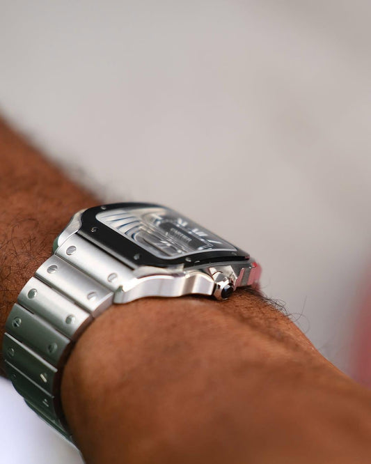 Automatic Cartier Santos Black Bezel