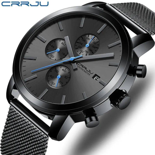 CRRJU Men's Ultra-Thin Minimalist Waterproof Watch