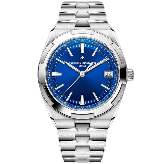 Overseas Self-Winding 41mm Steel Blue Dial Mens Bracelet Watch