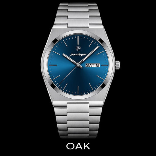 Poedagar Ultra-Thin Men’s Day-Date Calendar Watch Black Dial