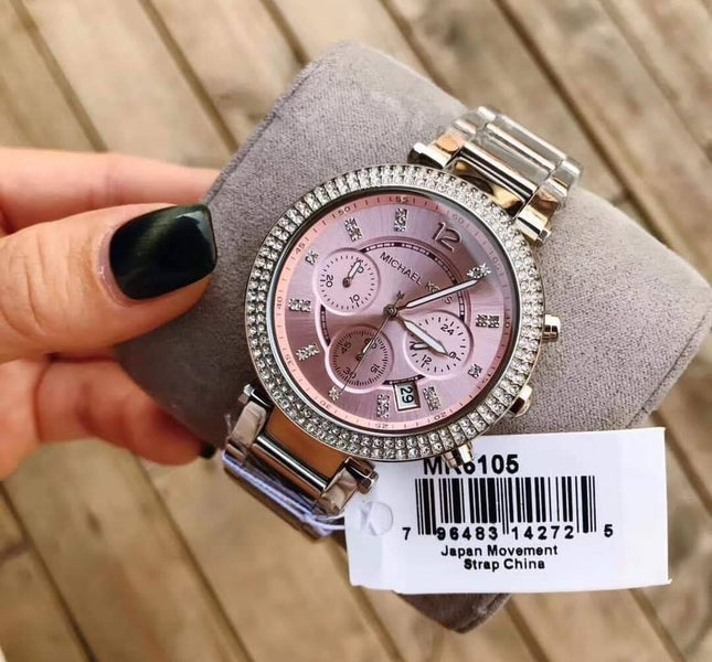 Michael Kors Women’s Quartz Stainless Steel Pink Dial 39mm Watch