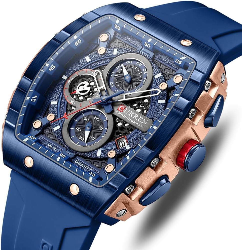 CURREN Men's Luxury Watch Chronograph 3ATM Waterproof Auto Date Wrist Watch 8442