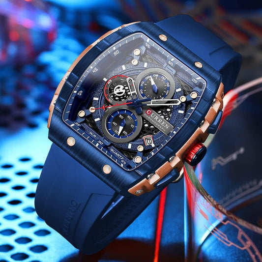CURREN Men's Luxury Watch Chronograph 3ATM Waterproof Auto Date Wrist Watch 8442