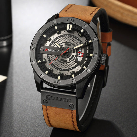 Curren  Wristwatch (Leather Strap)
