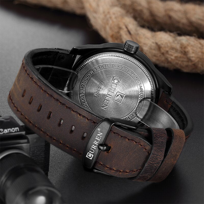 Curren  Wristwatch (Leather Strap)