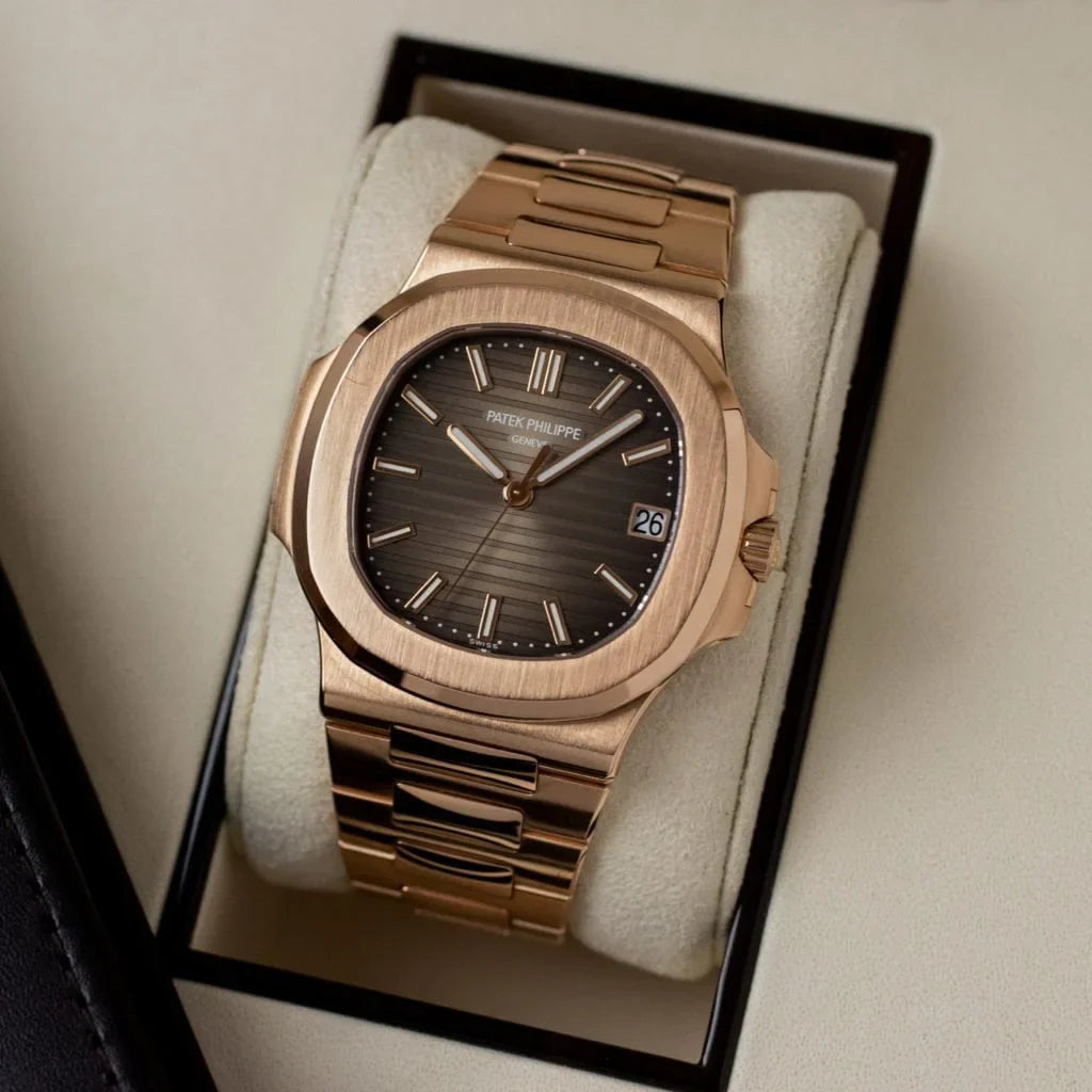 Patek Philippe Nautilus Brown Dial Rose Gold Automatic