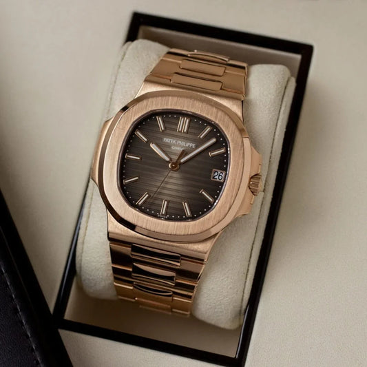 Patek Philippe Nautilus Brown Dial Rose Gold Automatic