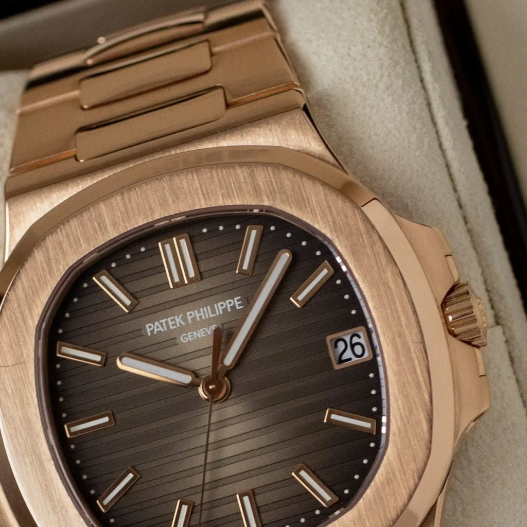Patek Philippe Nautilus Brown Dial Rose Gold Automatic
