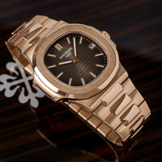 Patek Philippe Nautilus Brown Dial Rose Gold Automatic