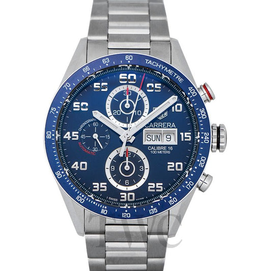 TAG Heuer Carrera Calibre 16 DD Automatic Chronograph Blue Dial Men's Watch