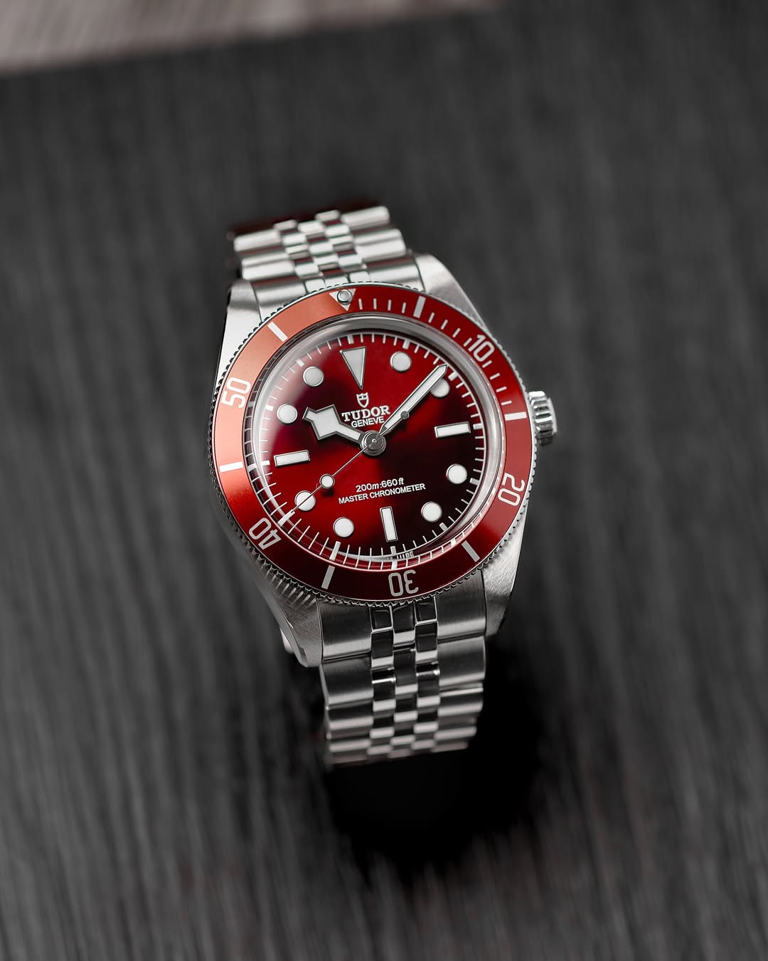 Tudor Black Bay 58 automatic burgundy dial five-link steel bracelet 39 mm