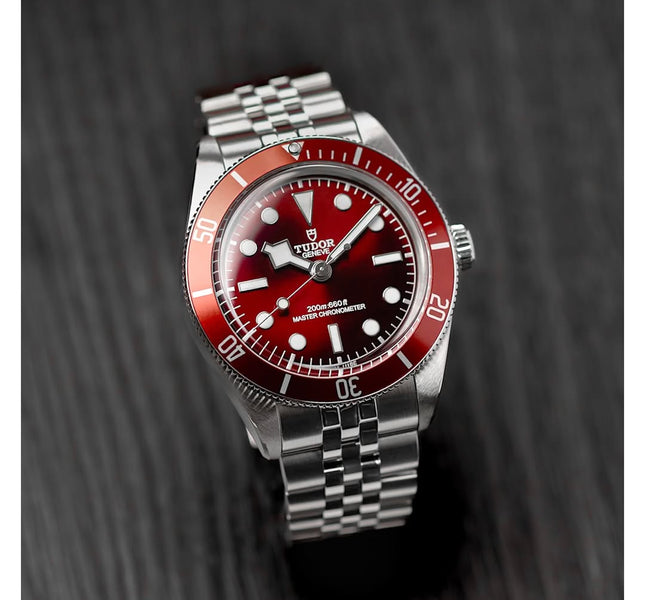 Tudor Black Bay 58 automatic burgundy dial five-link steel bracelet 39 mm