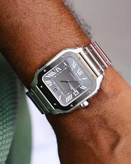 Automatic Cartier Santos Black Bezel