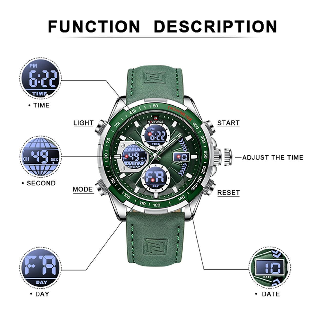 NAVIFORCE Genuine Leather Men Watches