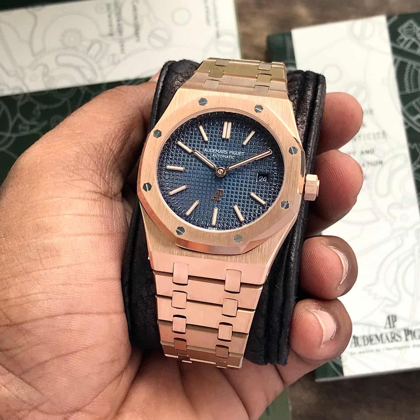 Audemars Piguet Royal Oak Offshore Rosegold Blue Dial Automatic