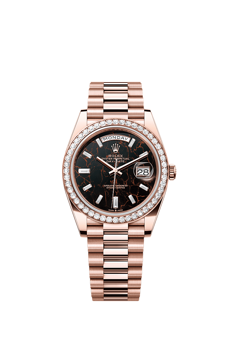 Rolex Day-date 40MM Everose Gold Eisenkiesel