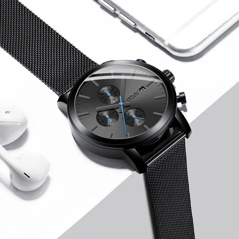 CRRJU Men's Ultra-Thin Minimalist Waterproof Watch