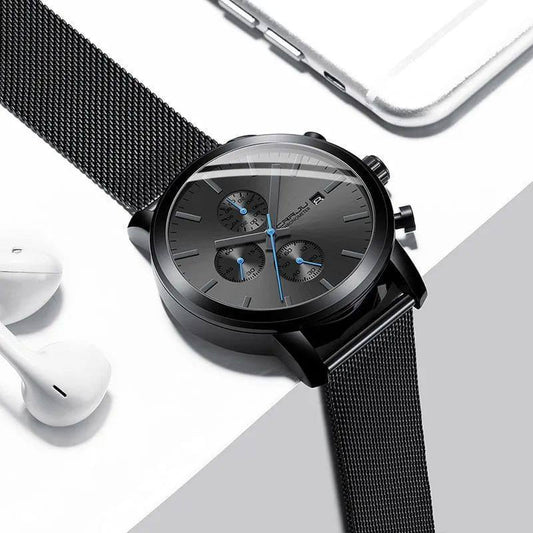 CRRJU Men's Ultra-Thin Minimalist Waterproof Watch
