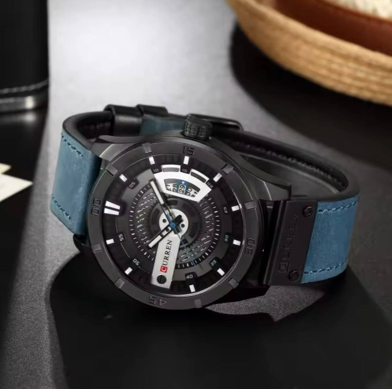 Curren  Wristwatch (Leather Strap)