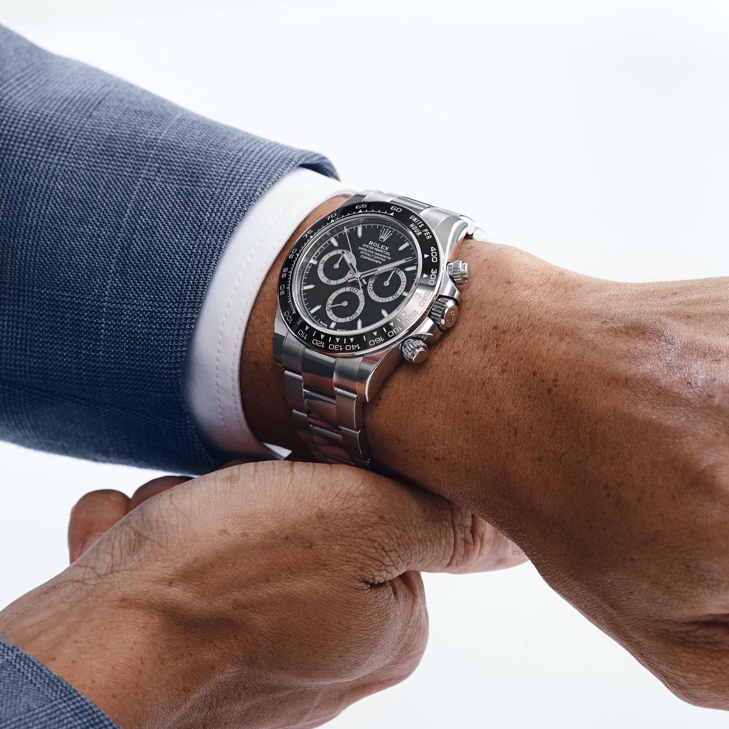 Super 1:1 Rolex Daytona 40mm Stainless Steel Black Dial