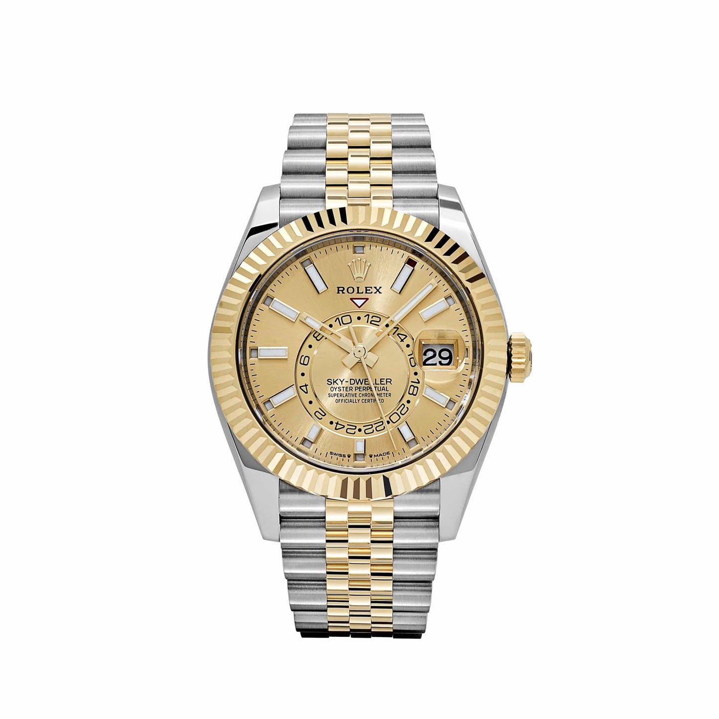 Rolex Sky-Dweller Steel Gold Jubilee Champagne