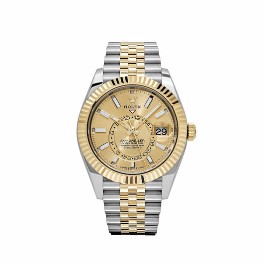 Rolex Sky-Dweller Steel Gold Jubilee Champagne